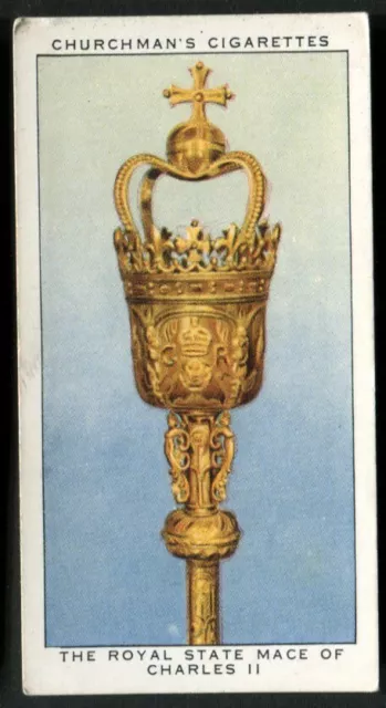 Tobacco Card,Churchman,THE KING'S CORONATION,1937,Royal State Mace Charles II,37