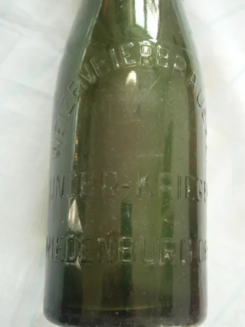 05L.alte Präge-Bier-Flasche m. Bügelverschluss-Brauerei Unter-Krieger Riedenburg