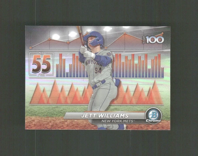 JETT WILLIAMS 2024 Bowman Chrome Top 100 Prospects BTP55 Mets de New