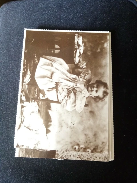 A8e postcard unused reprint card girl with   doll 1896