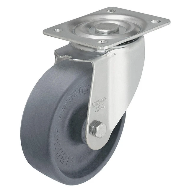 GRAINGER APPROVED LI-POHI 100G Standard Plate Caster,Swivel,330 lb.