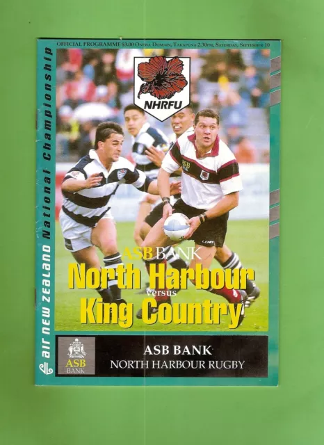 #Ss. Rugby Union Program-  10Th Septemebr 1994, North Harbour Vs King Country