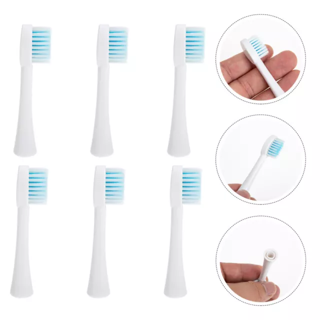 6 piezas cabezales de cepillo de dientes cabeza de un cepillo de dientes eléctrico de viaje suave
