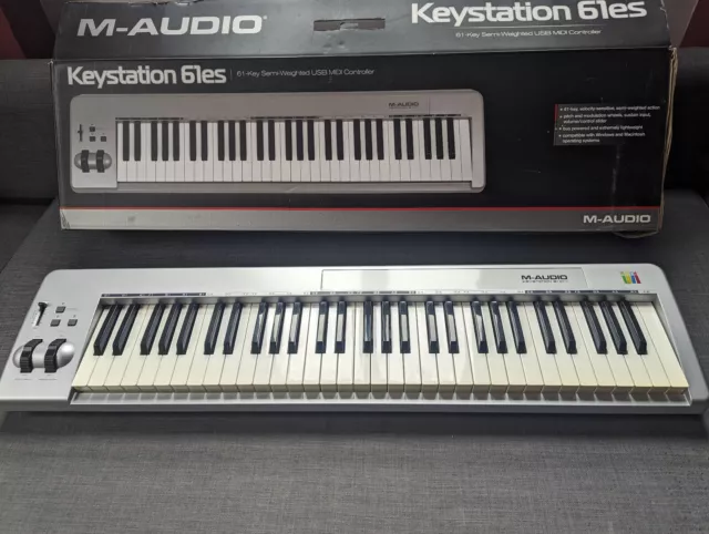 M-Audio Keystation 61es, usb midi Keyboard, Anschlagsdynamik, semi-weighted