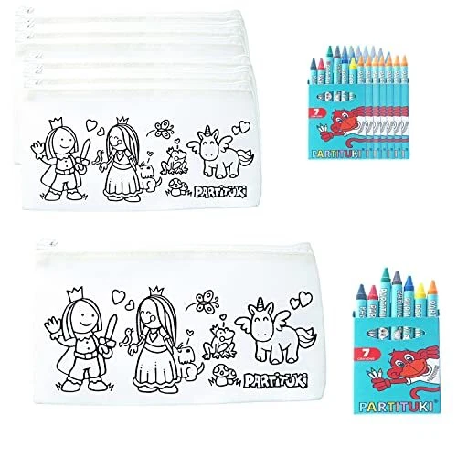 Set 20 Astucci Colorare - Con 4 Pastelli Cera Regalo Bambini
