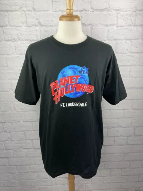 Vintage 1991 Planet Hollywood Ft Lauderdale Graphic T Shirt Men’s Sz Large 90s