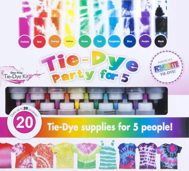 One Step Tie Dye Kit Classic Super Max Vibrant Bright Colour DIY Best Value