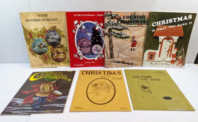 Libros de pintura (7) Navidad Vacaciones Invierno Instrucciones de artista Lote decoraciones