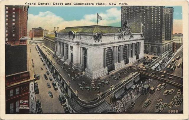 CPA AK NYC NEW YORK N.Y. Grand Central Depot and Commodore Hotel USA (990660)