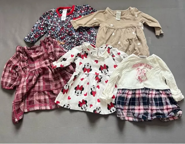 Newborn Baby Girl Clothes Bundle 0-3 Months Outfits First Size Dresses 5 Pieces