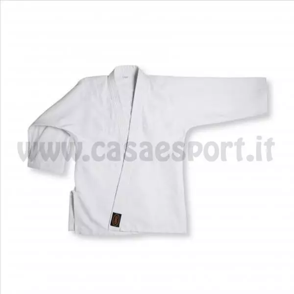 Divisa Judo CORSPORT arti marziali abbigliamento cotone con cintura bianca 140