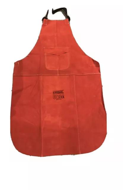 Premium RED Leather Welders / Welding / Carpenters / Gardeners Safety Apron