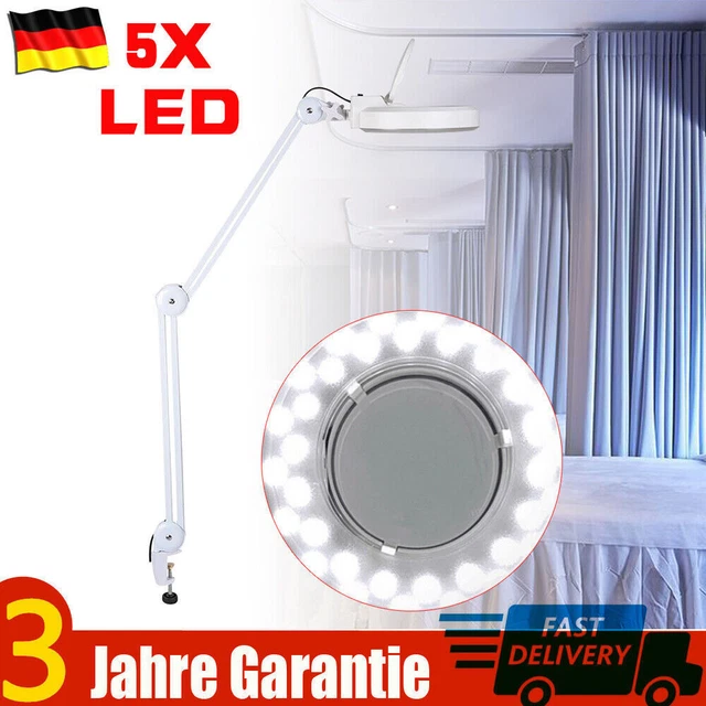 36 LED lampada cosmetica lampada a lente di ingrandimento luce fredda lampada a lente di ingrandimento da tavolo 5D 18 W