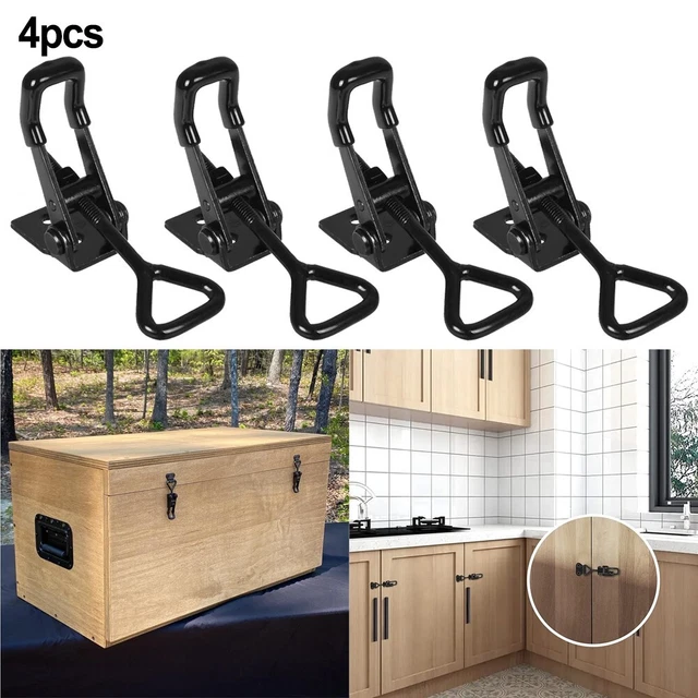 4pcs Toggle Latch Catch Toggle Clamp Adjustable Cabinet Boxes Lever Handle Lock