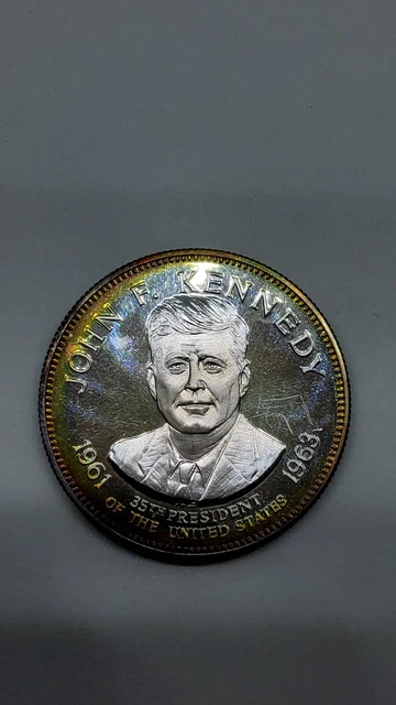 Franklin Mint Sterling John F Kennedy President Coin 32.3 Grams