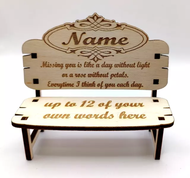 targa commemorativa panca regalo per i propri cari mamma papà famiglia in amore regalo B