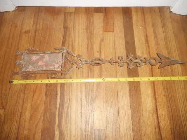 Antique Primitive Rustic Cast Iron Farm Weathervane Arrow Directional with Tail