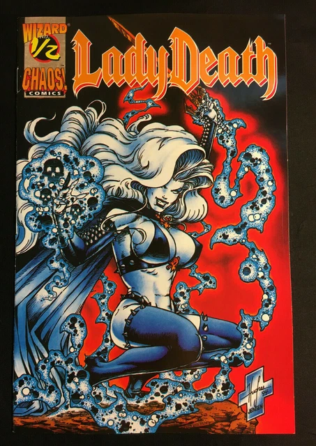 Lady Death 1/2 Variant Wizard Steven Hughes Vf/Nm+ Chaos Evil Ernie 1 Copy