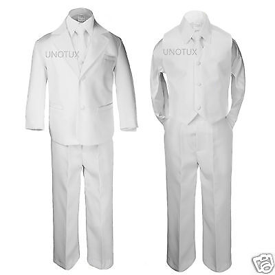 New Boy Formal 1st Communion Christening Wedding Tuxedo Suit White New Born - 20