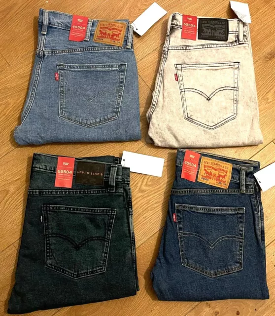 Jeans denim originali Levis 65504 da uomo skinny aderenti elasticizzati