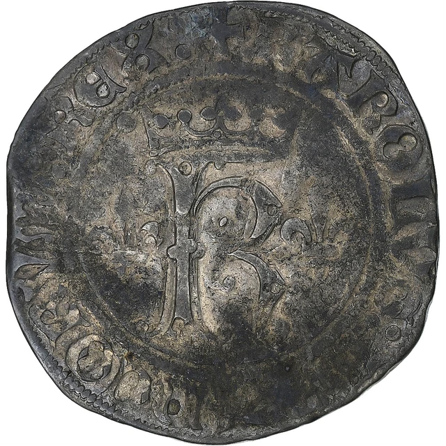 [#1179617] France, Charles VIII, Karolus, 1488-1498, Paris, VF, Billon, Duplessy
