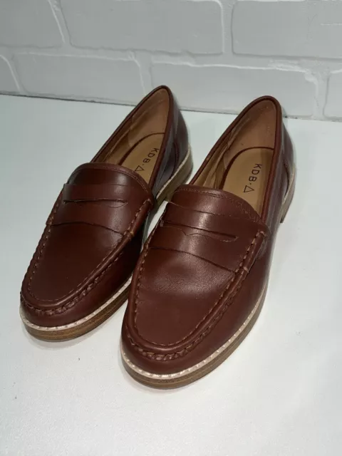 KDB Kelsi Dagger Brooklyn Leather Loafer Shoes Size 7M Brown