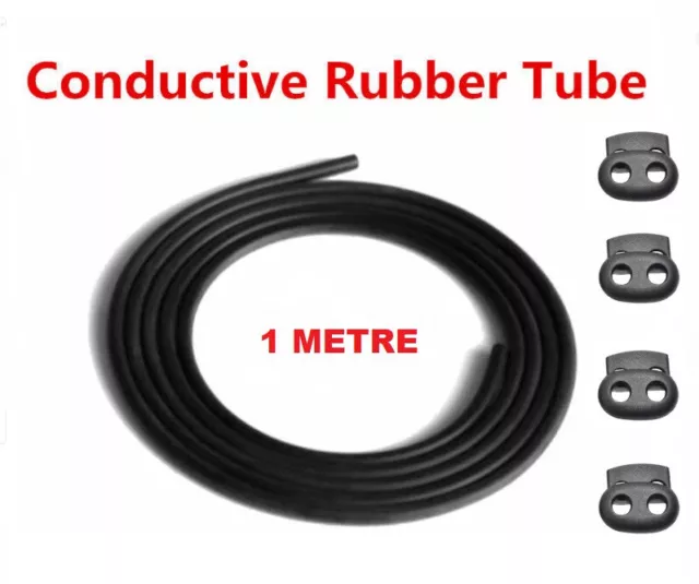 Conductive Silicone Rubber Tube TENS / ESTIM / E-STIM Machine 4mm OD 1.5mm ID