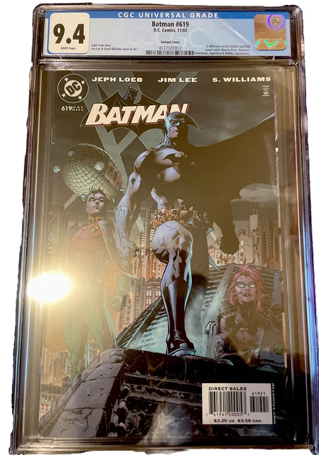 Batman #619 CGC 9.4 Variant Cover Jim Lee/Scott Williams 1st App Hush In Costume
