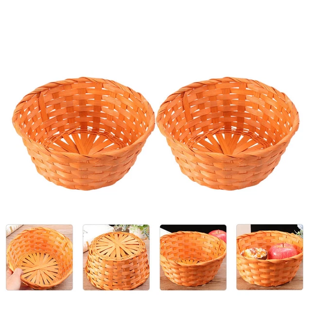 Cesta de bambú Pascua huevos cesta de pan cesta de almacenamiento decorativa dropshipping