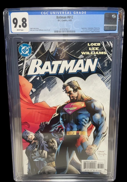 Batman #612 - Cgc 9.8 - Jim Lee & Scott Williams Cover & Art - Superman App.