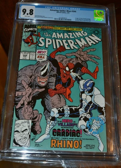 Marvel The Amazing Spiderman #344 CGC 9.8 White Pages 1st Cletus Kasady Carnage