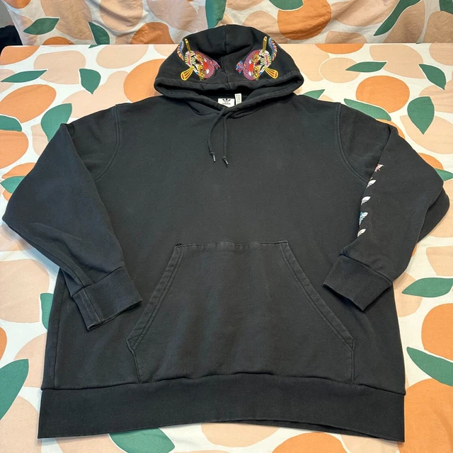 ADIDAS ORIGINALS KEIICHI Tanaami Hero Black Pullover Hoodie Mens Size Small 49.00 PicClick