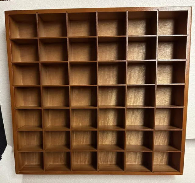 Shot Glass Display Case Rack Wall Shelves Shadow box, No Door,  holds 42