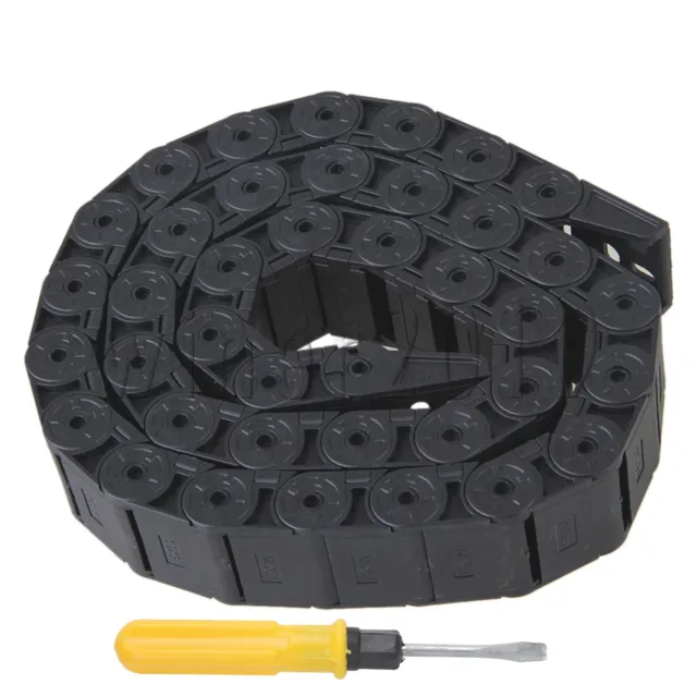 R28 0.59x1.18 Inch Flexible Nested Semi Closed Drag Chain Cable Wire Carrier