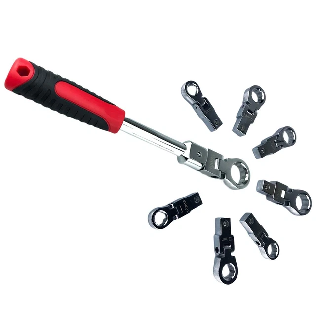 Jeu de 9 clés à cliquet flexibles Jeu de clés mixtes pour outils à main
