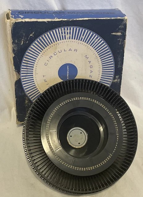 1 carrusel de cargador circular AIREQUIPT para 100 diapositivas en caja original