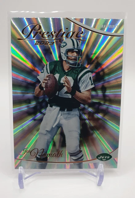 2023 Panini Prestige Joe Namath New York Jets Xtra Points Sunburst #230