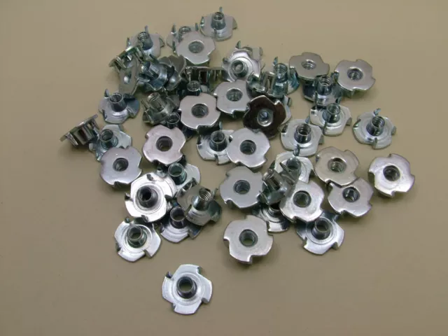 T nuts tee nuts pack of 50 M4 thread bright zinc finish