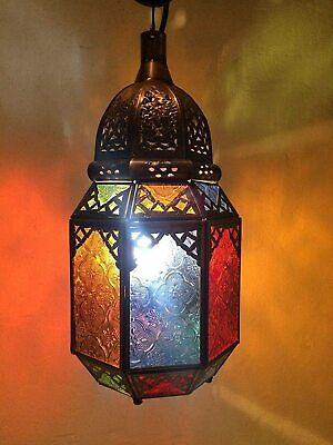Lustre plafonnier marocain fer forgé lampe applique lanterne oriental 50 cm 2S 