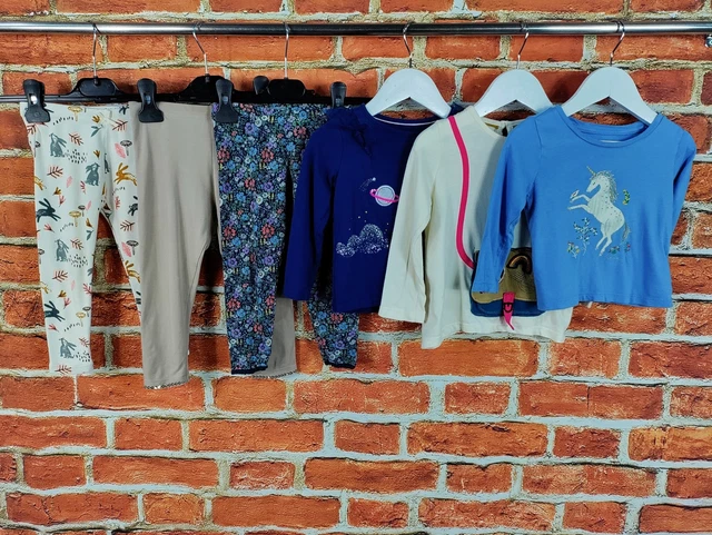 Pacchetto Top Maniche Lunghe Bambina Età 18-24 Mesi Next Gap M&S Set 92 Cm
