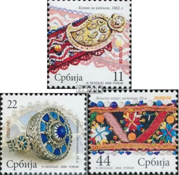 Briefmarken Serbien 2009 Mi 273I-275I postfrisch