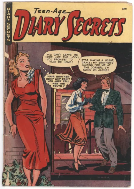 Blue Ribbon Comics #4 G/VG (St. John, 6/1949) Teen-Age Diary Secrets, Matt Baker