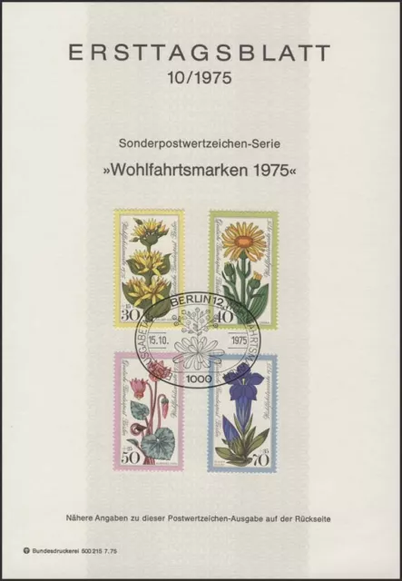 ETB 10/1975 Wofa, Alpenblumen, Enzian, Arnika, Veilchen