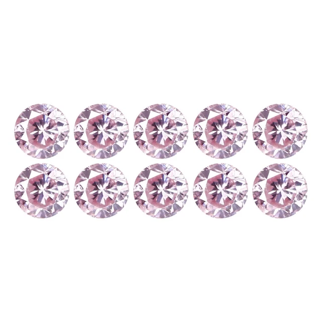 0.18Ct (10Pcs) Lot Diamant Rond Coupe 2 X 2 mm Diamant Rose Véritable...