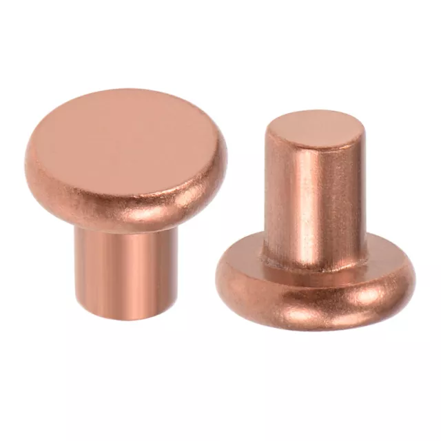 25Pcs 5/32"x13/64" Tête plate Cuivre Rivets solides attaches