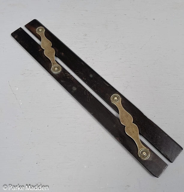 Early 19th C. Navigation Ebony & Brass Parallel Rule Early 19th C. Navigation Ebony & Brass Parallel Rule