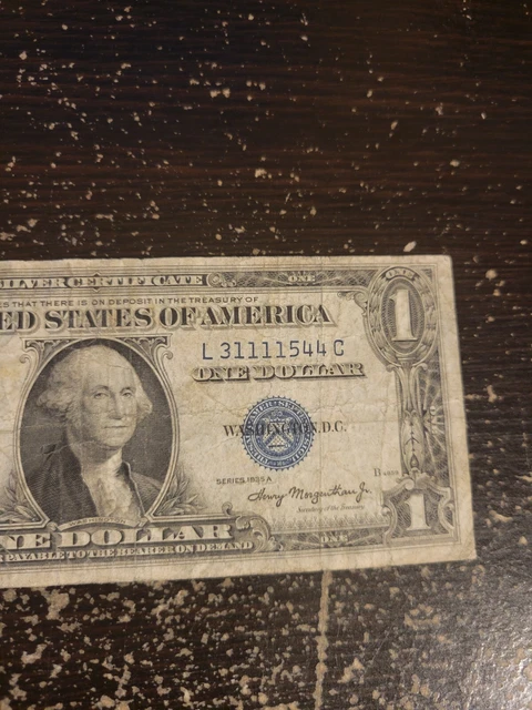 Series 1935 A One Dollar $1 Blue Seal Note US federal bill L31111544C