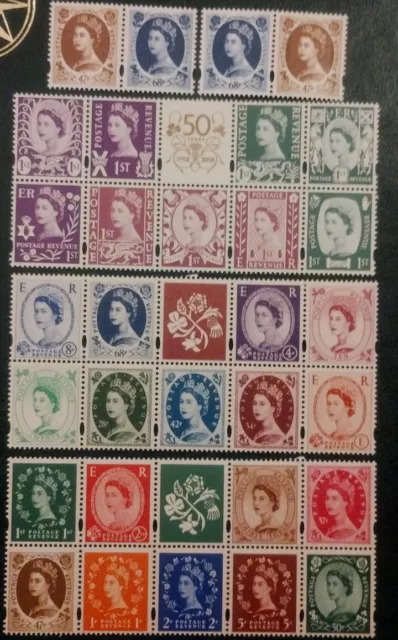 Gb Decimal Wilding Collection Of 31 In Pristine Mnh Condition.    Ex-Mini Sheets