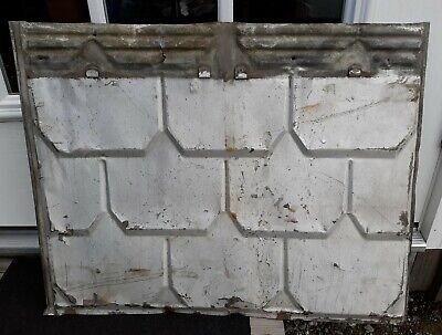 Antique Architectural Salvage Tin Ceiling Wall Siding Shaker Panel 24x18" Canada