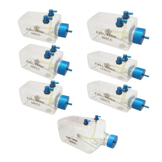 Tanque De Combustible Gasolina Botella De Plástico Transparente 300CC Cnc Para Avion Rc Gas Y Nitro